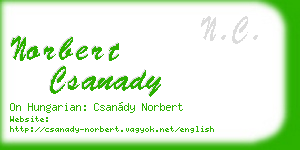 norbert csanady business card